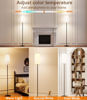 Picture of luckystyle LED Floor Lamp for Living Room, Dimmable Standing Lamps with Foot Switch,Remote Custom Color Temperature Black Pole Lamp with Lampshade,12W Led Bulb Tall Lamps for Bedroom Office Kid Room