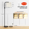 Picture of Ambimall 𝐅𝐮𝐥𝐥𝐲 𝐃𝐢𝐦𝐦𝐚𝐛𝐥𝐞 Floor Lamp - Floor Lamps 9W 𝐋𝐄𝐃 Light Bulb Included, Standing Lamps for Living Room with Adjust Head, Modern Standing Tall Light Rotary Switch for Office