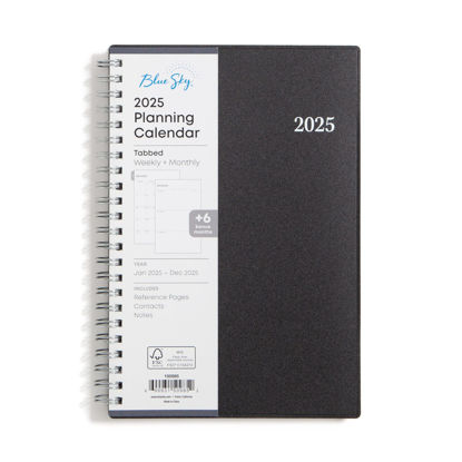 Picture of Blue Sky 2025 Weekly and Monthly Planner Calendar, Includes January 2025 - December 2025, 5" x 8", Flexible Cover, Laminated Tabs, Wirebound, Enterprise