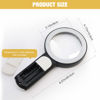 Picture of JMH Magnifying Glass with Light, 30X Handheld Large 18LED Cold and Warm Light with 3 Modes, Illuminated Magnifier for Seniors Reading, Inspection, Coins, Jewelry, Exploring