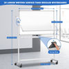 Picture of Large Rolling White Board, 48x32 in White Board on Wheels, maxtek Double-Sided Magnetic Mobile Whiteboard with Stand School Supplies for Classroom Office and Home, Sliver