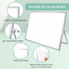 Picture of GMAOPHY Dry Erase White Board, 16inX12in Large Magnetic Desktop Whiteboard with Stand, 10 Markers, 4 Magnets, 1 Eraser, Portable Double-Sided White Board Easel for Kids Memo to Do List Desk School