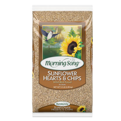 Picture of Morning Song Sunflower Hearts & Chips Wild Bird Food, No Mess Sunflower Seeds for Birds, 5.5-Pound Bag