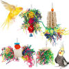 Picture of Bird Toys Bird Shredding Foraging Toys Parakeet Toy Chewing Hanging Toy Bird Shredded Paper Bird Cage Accessories Bird Rope Perch for Conure Cockatiel Budgies Lovebird Parrotlet (Without Rope Perch)