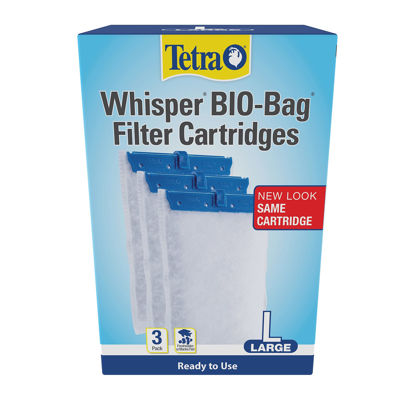 Picture of Tetra Whisper Bio-Bag Filter Cartridges For Aquariums - Ready To Use BLUE, Large, 3 Count (Pack of 1)