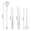Picture of Ohtomber Aquascape Tools Aquarium Kit - 4PCS Terrarium Supplies Include Long Tweezers for Terrarium, Feeding Tongs, Aquarium Scissors, Algae Scraper for Fish Tank Cleaning Plant Trimming