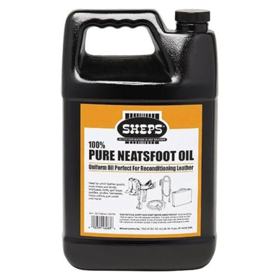 Picture of Sheps Pure Neatsfoot Oil, 8 oz, Neutral, Premium Leather Reconditioner & Preserver, Neatsfoot Oil for Leather Saddles, Boots, Belts, Work Shoes & More