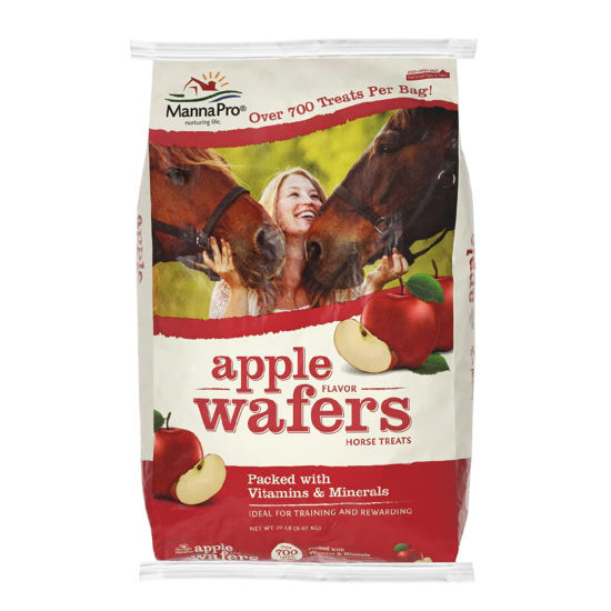 Picture of Manna Pro Apple Wafers - Treats for Horses - Packed with Vitamins & Minerals - Apple Flavored Horse Treats - 20 Pounds