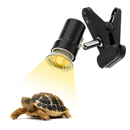 Picture of DaToo Reptile Heat Lamp Rotatable Turtle Heating Light with 50W UVA UVB Heat Bulb Simulated Sunlight Basking Spot Lamp with Clamp for Reptiles Lizard Amphibian Bearded Dragon Snake