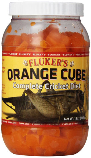 Picture of Fluker's Orange Cube Complete Cricket Diet, Gut Load Food for Feeder Insects and Live Crickets, Provides Vitamins, Minerals, and Hydration, 12 oz