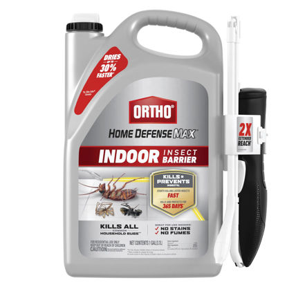 Picture of Ortho Home Defense Max Indoor Insect Barrier with Extended Reach Comfort Wand, Kills Ants, Roaches, Spiders, Fleas and Ticks, 1 gal.