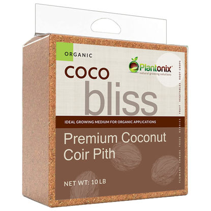 Picture of Coco Bliss (10lbs) - Organic Coco Coir for Plants - OMRI-Listed Coco Coir Brick for Garden Soil & Potting Mixes - Coconut Fiber Substrate Mixes with Potting Soil for Indoor Plants & Outdoor Plants