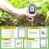 Picture of 4-in-1 Soil Moisture Meter Digital Plant Temperature/Soil Moisture/PH Meter/Sunlight Intensity Backlight LCD Display Soil Test Meter for Gardening, Farming and Outdoor Plants