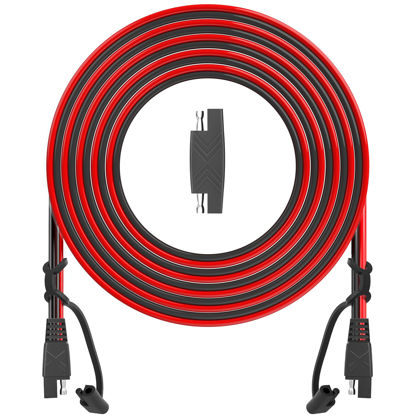 Picture of OYMSAE 25Feet SAE to SAE Extension Cable Quick Disconnect Connector 16AWG,for Automotive,Solar Panel Panel SAE Plug(25FT(16AWG)), Charging Adapter