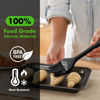 Picture of HOTEC Basting Brushes Silicone Heat Resistant Pastry Brushes Spread Oil Butter Sauce Marinades for BBQ Grill Barbecue Baking Kitchen Cooking BPA Free Dishwasher Safe (Black 2)