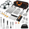 Picture of 35PCS Griddle Accessories Kit, Flat Top Grill Accessories Set for Blackstone and Camp Chef, Grill Spatula Set with Enlarged Spatulas, Basting Cover, Scraper for Outdoor Barbecue