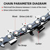 Picture of 4 Pack 12 Inch Chainsaw Chains 3/8 LP Pitch .050" Gauge 45 Drive Links, 12" Replacement Chain Low-Kickback Compatible with Craftsman, Greenworks, Poulan, Remington, Echo, Ryobi and more