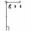 Picture of HOOSUN Garden Flag Stand, Premium Garden Flag Pole Holder Metal Powder-Coated Weather-Proof Paint with one Tiger Clip and two Spring Stoppers without flag