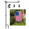 Picture of HOOSUN Garden Flag Stand, Premium Garden Flag Pole Holder Metal Powder-Coated Weather-Proof Paint with one Tiger Clip and two Spring Stoppers without flag