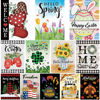 Picture of Pating Seasonal Garden Flags Set of 12 Double Sided 12 x 18 Inch, Small Yard Flags for Outside, Christmas Halloween Easter Valentine's Day Outdoor Decor, Holiday Garden Decorations for All Seasons