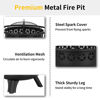 Picture of Hykolity 2 in 1 Fire Pit with Grill, Large 31" Wood Burning Fire Pit with Swivel Cooking Grate Outdoor Firepit for Backyard Bonfire Patio Outside Picnic BBQ, with Spark Cover, Fire Poker