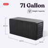 Picture of Keter Marvel Plus 71 Gallon Resin Deck Box-Organization and Storage for Patio Storage Box Outdoor Cushions, Throw Pillows, Garden Tools and Pool Toys, Dark Grey