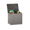 Picture of EAST OAK Outdoor Storage Box, 31 Gallon Deck Box Indoor and Outdoor Use, Waterproof Resin Storage Bin for Package Delivery, Patio Cushions, Gardening Tools, Lockable, UV Resistant, Grey