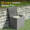 Picture of EAST OAK Outdoor Storage Box, 31 Gallon Deck Box Indoor and Outdoor Use, Waterproof Resin Storage Bin for Package Delivery, Patio Cushions, Gardening Tools, Lockable, UV Resistant, Grey