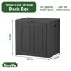 Picture of EasyUp 30 Gallon Resin Deck Box Waterproof, UV Resistant Outdoor Storage Box for Delivery, Patio, Garden,and Porch,Striped Black