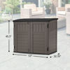 Picture of Suncast 34 Cu. Ft. Horizontal Shed for Outdoor Storage w/Locking System, Stoney/Black