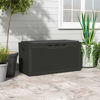 Picture of Patiowell 100 Gallon Resin Deck Box with cushion, Waterproof Large Outdoor Storage Box for Patio Furniture and Garden Tools, Black