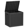 Picture of NBYSGO 31 Gallon Resin Deck Boxes Waterproof, UV Resistant Outdoor Storage Box Lockable Lid for Delivery Box, Indoor, Garden, Pool Supplies, Patio Cushions, Black