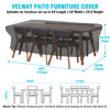 Picture of Velway Patio Table Cover Rectangle Waterproof Patio Furniture Cover for Outdoor Table and Chairs 84”Lx52”Wx29”H Oxford Dining Table Cover Tear-Resistant Wind Dust Proof Furniture Set Covers for Winter