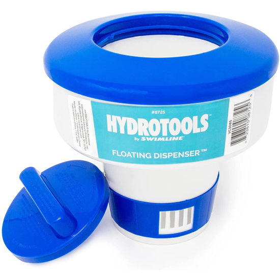 Picture of HYDROTOOLS BY SWIMLINE 8725 Large Capacity Pool & Spa Chemical Dispenser | Compatible With Bromine & Chlorine Supports 1-3’’ Tablets | Adjustable Control Ring For Customizable Flow Rate