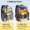 Picture of Vorspack Clear Backpack Heavy Duty PVC Transparent Backpack with Reinforced Strap Stitches & Large Capacity for College Workplace Security - Black