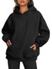 Picture of Trendy Queen Womens Oversized Hoodies Fleece Sweatshirts Long Sleeve Sweaters Pullover Fall Outfits Winter Clothes Black M