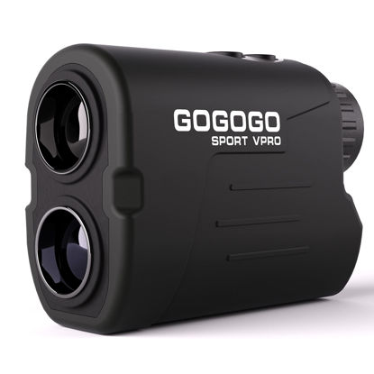 Picture of Gogogo Sport Vpro Laser Golf/Hunting Rangefinder, 6X Magnification Clear View 650/1200 Yards Laser Range Finder, Lightweight, Slope, Pin-Seeker & Flag-Lock & Vibration (650 Yard)