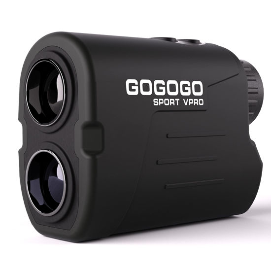 Picture of Gogogo Sport Vpro Laser Golf/Hunting Rangefinder, 6X Magnification Clear View 650/1200 Yards Laser Range Finder, Lightweight, Slope, Pin-Seeker & Flag-Lock & Vibration (650 Yard)