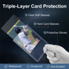 Picture of 400 Card Sleeves Hard Plastic, Baseball Card Protectors Hard Plastic, 3"x4" Hard Card Sleeves for Baseball Cards, Football Cards (200 Hard Card Sleeves + 200 Clear Sleeves)