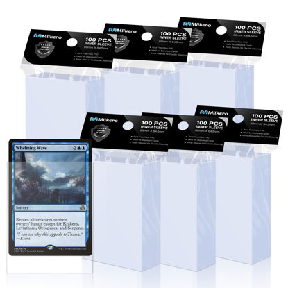 Picture of 600 Pack Card Sleeves, Perfect Fit Inner Sleeves Ideal for Double-Sleeving, Trading Card Sleeve Compatible with MTG, TCG, Gaming Cards