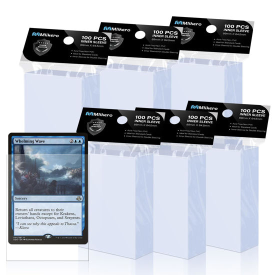 Picture of 600 Pack Card Sleeves, Perfect Fit Inner Sleeves Ideal for Double-Sleeving, Trading Card Sleeve Compatible with MTG, TCG, Gaming Cards