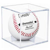 Picture of Danodoi Baseball Display Case UV Protected Acrylic Clear Baseball Holder Square Cube Ball Protector Memorabilia Autograph Display Box for Official Size Baseball