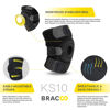 Picture of Bracoo Adjustable Compression Knee Patellar Pad Tendon Support Sleeve Brace for Men Women - Arthritis Pain, Injury Recovery, Running, Workout, KS10 (Black)