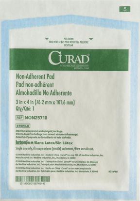 Picture of Curad Sterile Non-Adherent Pads (Pack of 100) for gentle wound dressing and absorption without sticking