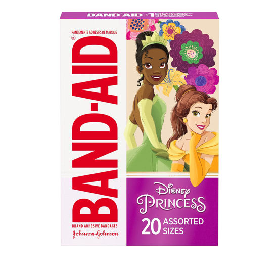 Picture of Band-Aid Brand Adhesive Bandages for Minor Cuts & Scrapes, Wound Care Featuring Disney Princess Characters, Fun Bandages for Kids and Toddlers, Assorted Sizes, 20 Count