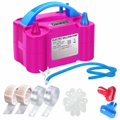 Picture of Growsun Balloon Pump Electric 110V 600W Balloon Garland Arch Kit Air Blower Inflator for Party Balloons Decoration Baby Shower Tape Strip Include