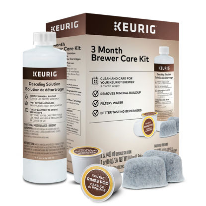 Picture of Keurig 3-Month Brewer Maintenance Kit Includes Descaling Solution, Water Filter Cartridges & Rinse Pods, Compatible Classic/1.0 & 2.0 K-Cup Coffee Makers, 7 Count