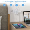 Picture of 2 Pack European Travel Plug Adapter USB C, TESSAN US to Europe Plug Adapter with 4 Outlets 3 USB Charger, Type C Power Adaptor to Italy Spain France Portugal Iceland Germany, White Gray