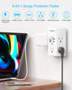 Picture of Multi Plug Outlet, Surge Protector, 5 Outlet Extender with 4 USB Charging Ports (2 USB C), USB C Wall Charger, 3-Sided 1800J Power Strip Outlets Splitter Wall Plug Adapter Spaced for Dorm Home Office