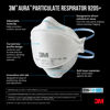 Picture of 3M Aura Particulate N95 Respirator 9205+, Flat Fold Lightweight Design, Non-Valved, 20 Count (Pack of 1)